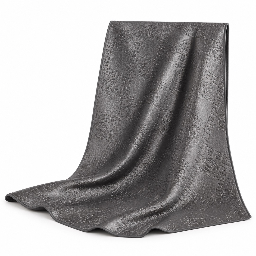 Embossed Metallic Faux Leather Panel